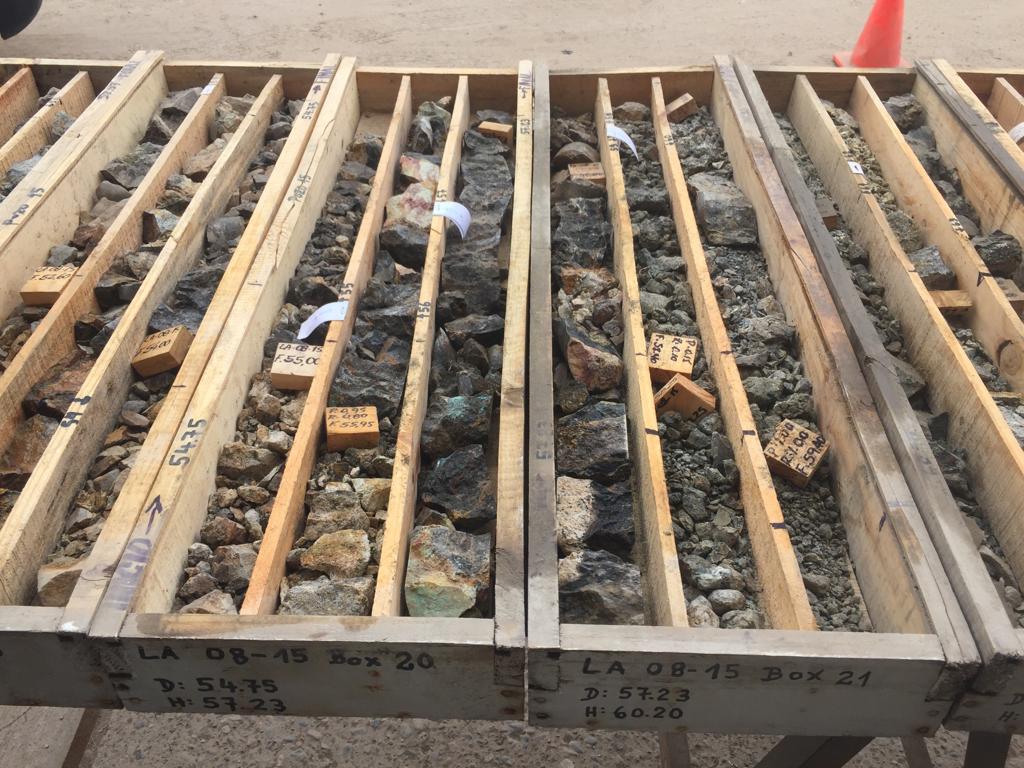 Drill core sample from Los Azules-Q’Inti